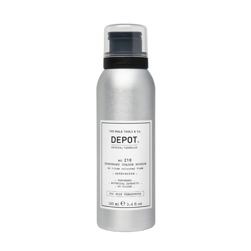 DEPOT NO. 210 TEMPORARY COLOUR MOUSSE anthracite 100ML