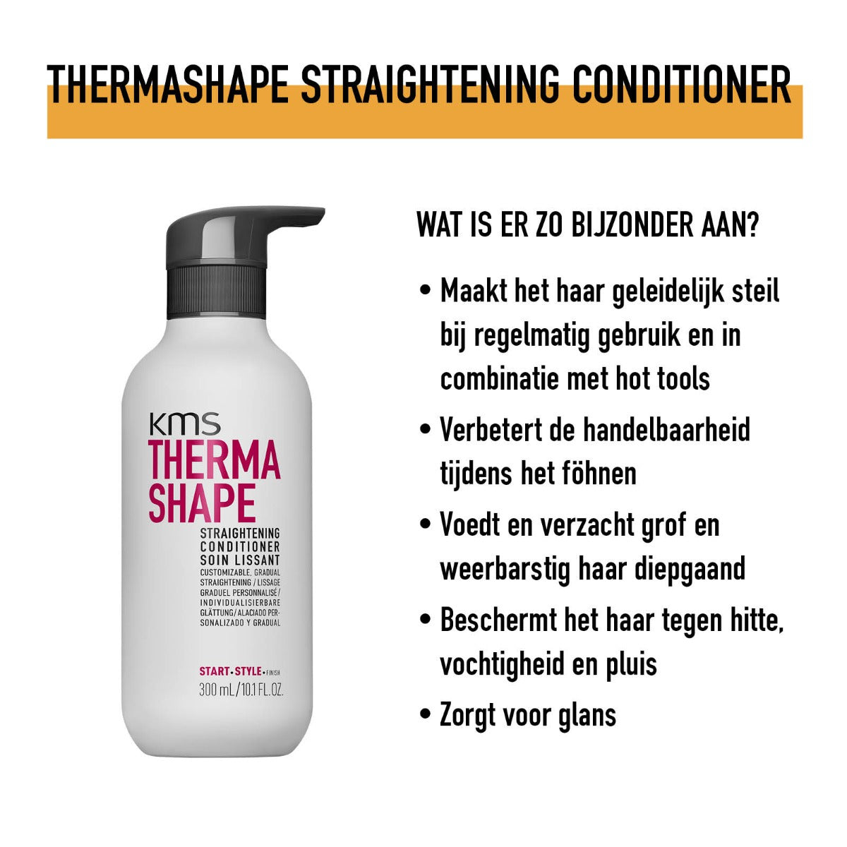 KMS THERMASHAPE STRAIGHTENING CONDITIONER 300ML