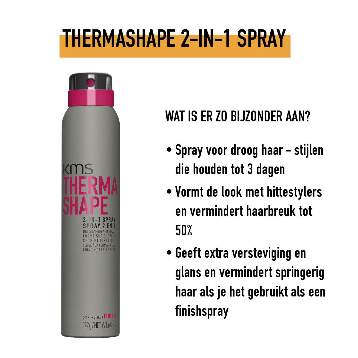 KMS THERMASHAPE 2-IN-1 SPRAY VOC 55% 200ML