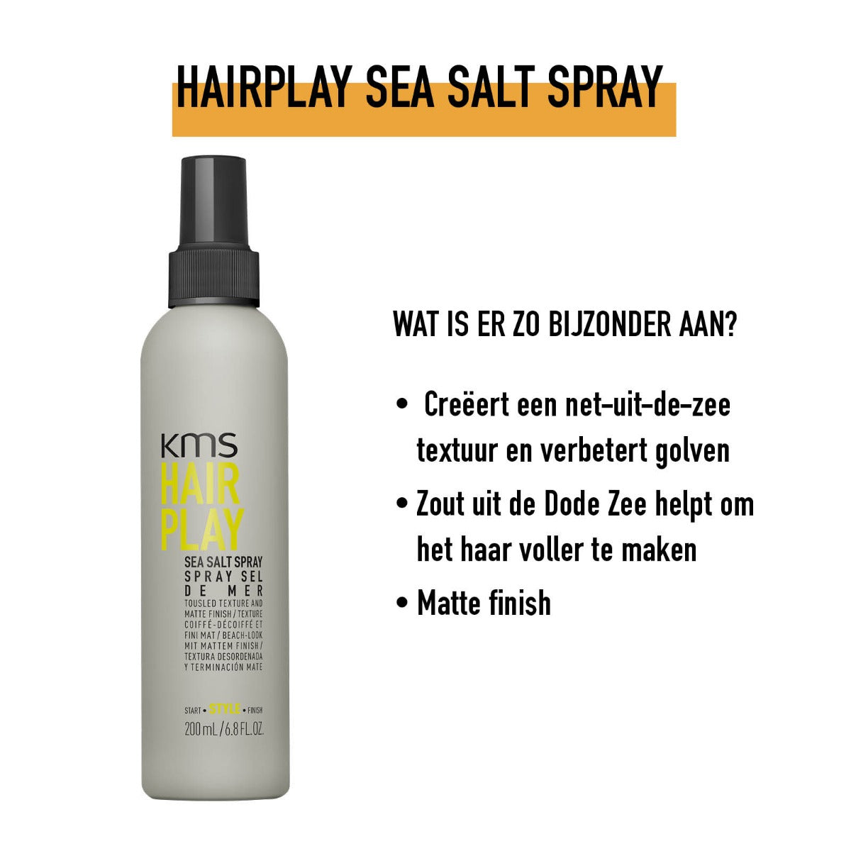 KMS HAIRPLAY SEA SALT SPRAY 200ML