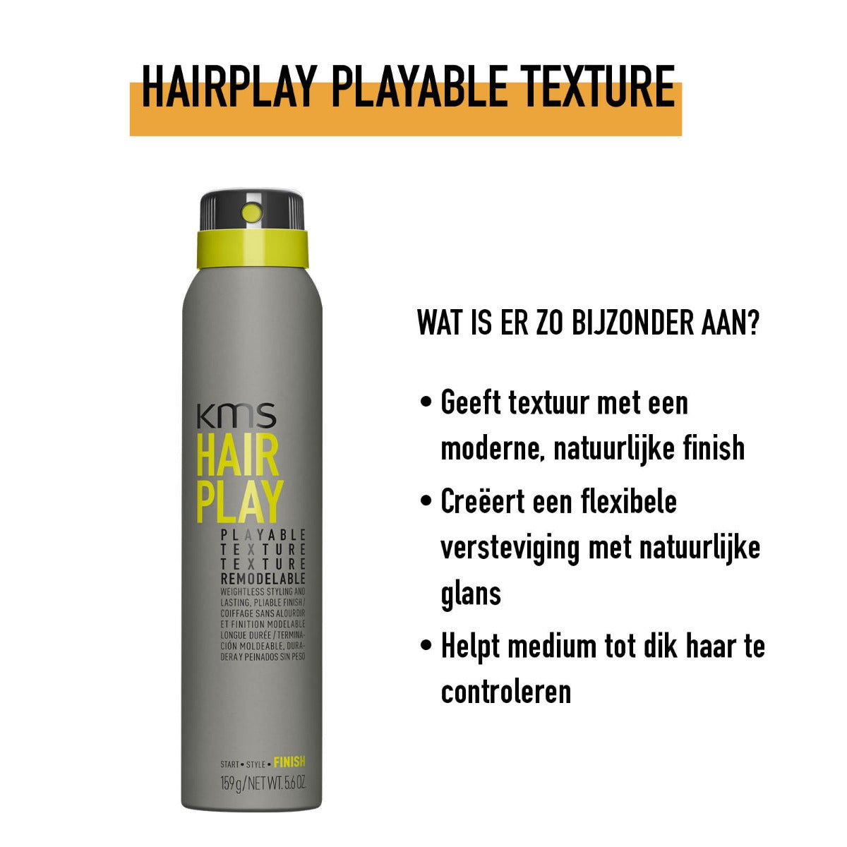 KMS HAIRPLAY PLAYABLE TEXTURE VOC 80% 200ML