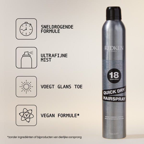 Redken 18 Quick Dry Hairspray 400ml