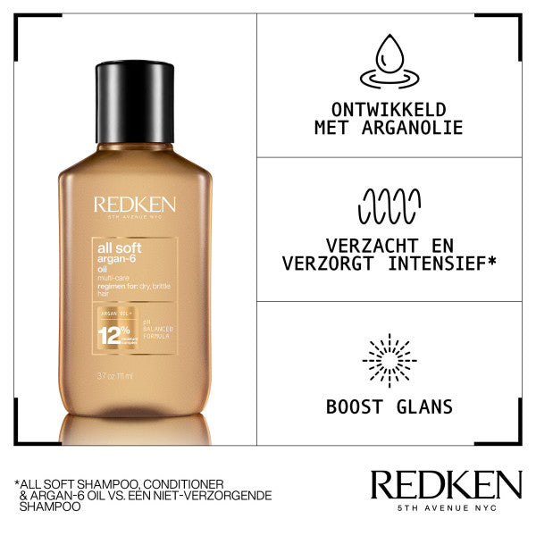 Redken All Soft Argan Oil Haarolie voor Droog Haar 111ml