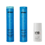 K18 Haarmasker met Amika Hydro Shampoo en Conditioner