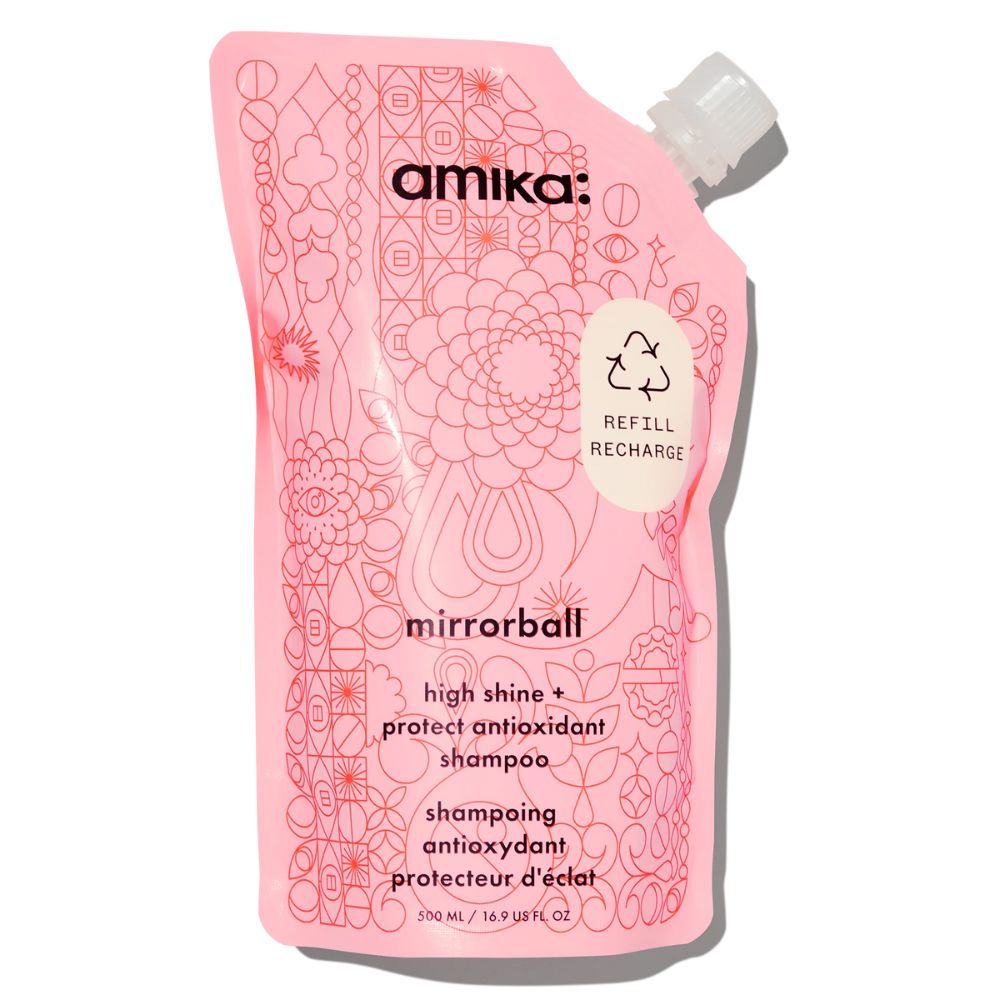 amika mirrorball high shine + protect antioxidant shampoo