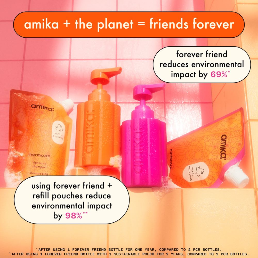 Amika Tritan Refillable Bottle Shampoo 300ml