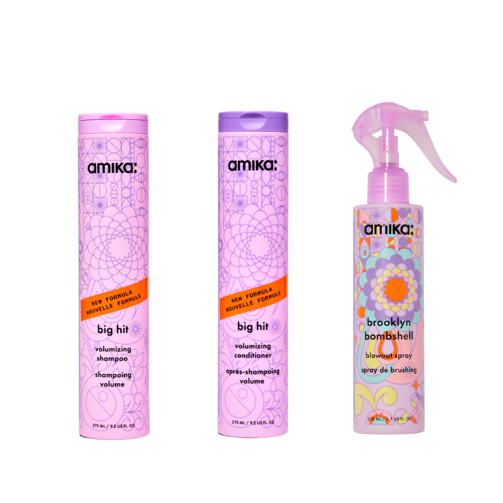 amika big hit volume set - Shampoo, conditioner, volume spray