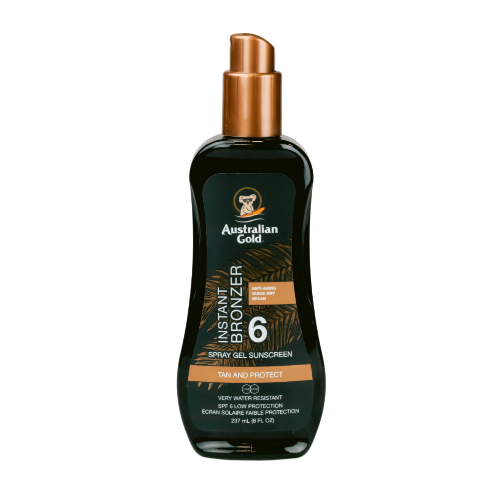 Australian Gold SPF6 Zonnebrand Spray Gel + Bronzer - 237 ml