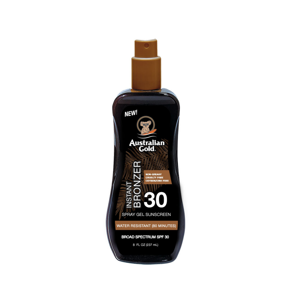 Australian Gold SPF30 Spray Gel + Bronzer