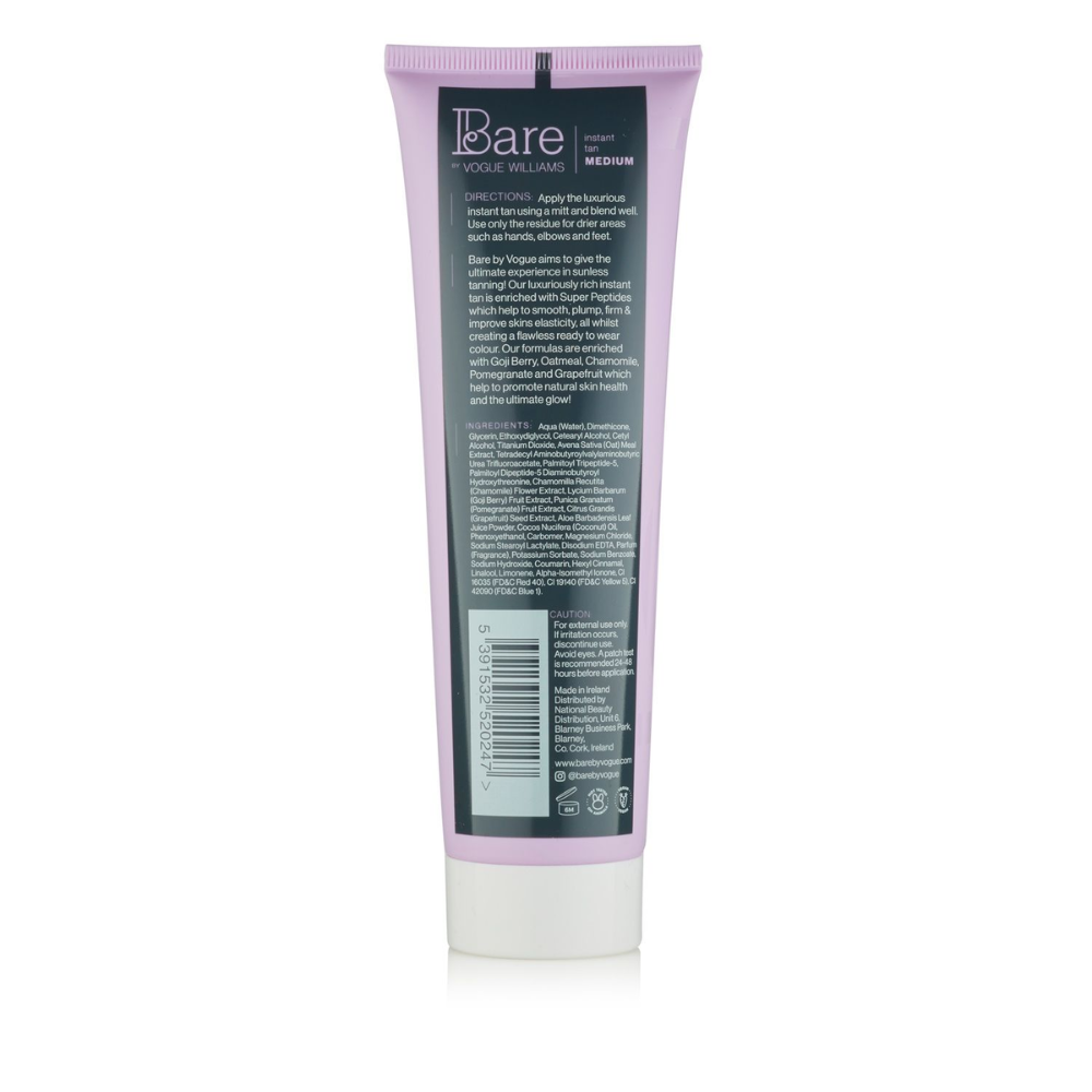 Bare by Vogue Instant Tan Medium 150ml achterzijde