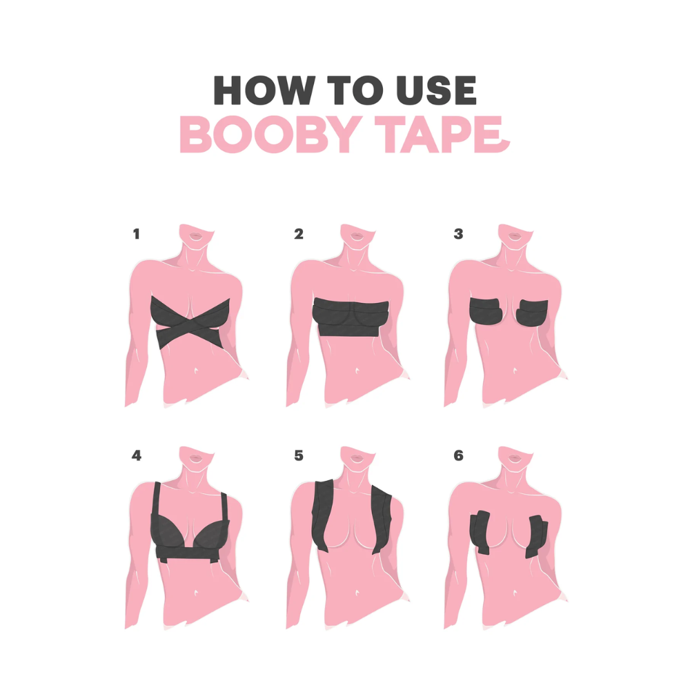 Booby Tape Nude 5 meter instructies