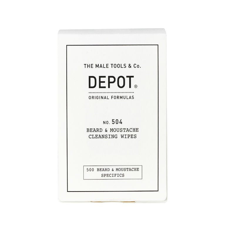 Depot 504 beard&moustache cleansing wipes 12st