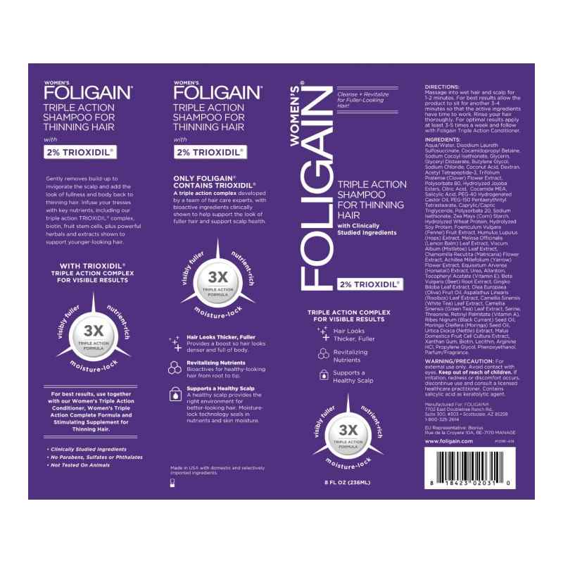 Foligain Shampoo 2% Trioxidil Women