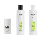 K18 Masker met Nioxin System 2 Shampoo en Conditioner