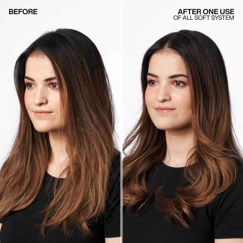 Redken All Soft Shampoo voor Droog Haar Before & After