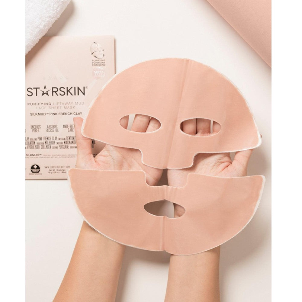 Starskin SILKMUD Pink French Clay Purifying Mud Sheet Mask