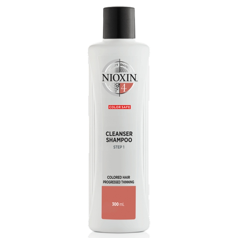 Nioxin System 4 Cleanser 300ml - Normale shampoo vrouwen - Voor Beschadigd haar/Droog haar/Gekleurd haar