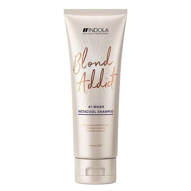 Indola Innova Blond Addict Shampoo 250 ml - Zilvershampoo vrouwen - Voor